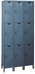 Hallowell - 9 Door, 3 Tier, ValueMax Wardrobe Lockers - Industrial Tool & Supply