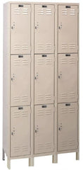 Hallowell - 9 Door, 3 Tier, ValueMax Wardrobe Lockers - Industrial Tool & Supply