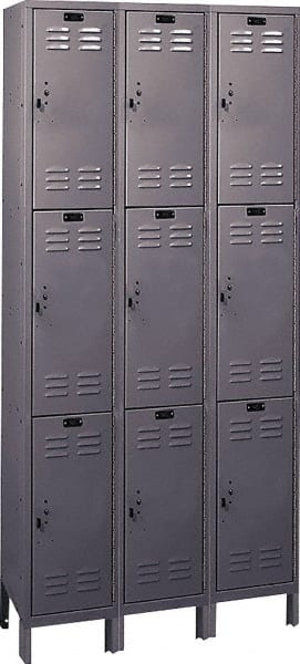 Hallowell - 9 Door, 3 Tier, ValueMax Wardrobe Lockers - Industrial Tool & Supply