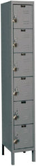 Hallowell - 6 Door, 6 Tier, Ready-Built Wardrobe & Box Lockers - Industrial Tool & Supply