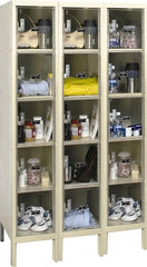 Hallowell - 15 Door, 5 Tier, Safety-View Plus Box Lockers - Industrial Tool & Supply