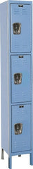 Hallowell - 3 Door, 3 Tier, Premium Wardrobe Lockers - Industrial Tool & Supply