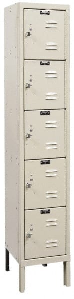 Hallowell - 5 Door, 5 Tier, Premium Box Lockers - Industrial Tool & Supply