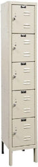 Hallowell - 5 Door, 5 Tier, Premium Box Lockers - Industrial Tool & Supply
