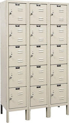 Hallowell - 15 Door, 5 Tier, Premium Box Lockers - Industrial Tool & Supply