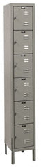 Hallowell - 6 Door, 6 Tier, Premium Box Lockers - Industrial Tool & Supply