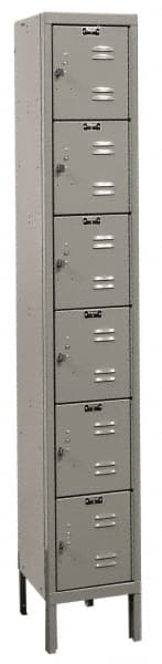 Hallowell - 6 Door, 6 Tier, Premium Box Lockers - Industrial Tool & Supply