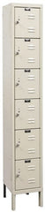 Hallowell - 6 Door, 6 Tier, Premium Box Lockers - Industrial Tool & Supply