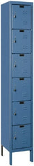 Hallowell - 6 Door, 6 Tier, Premium Box Lockers - Industrial Tool & Supply