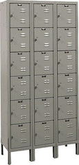 Hallowell - 18 Door, 6 Tier, Premium Box Lockers - Industrial Tool & Supply