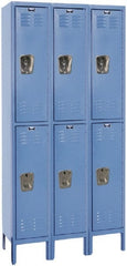 Hallowell - 6 Door, 2 Tier, Premium Wardrobe Lockers - Industrial Tool & Supply