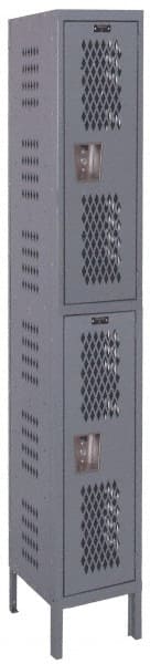 Hallowell - 1 Door, 1 Tier, Heavy-Duty Ventilated Wardrobe & Box Lockers - Industrial Tool & Supply