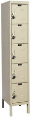 Hallowell - 5 Door, 5 Tier, Ready-Built Wardrobe & Box Lockers - Industrial Tool & Supply
