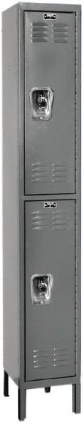 Hallowell - 2 Door, 2 Tier, Ready-Built Wardrobe & Box Lockers - Industrial Tool & Supply