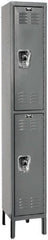 Hallowell - 2 Door, 2 Tier, Ready-Built Wardrobe & Box Lockers - Industrial Tool & Supply