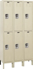Hallowell - 6 Door, 2 Tier, Ready-Built Wardrobe & Box Lockers - Industrial Tool & Supply