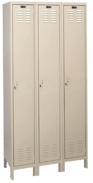 Hallowell - 3 Door, 1 Tier, ValueMax Wardrobe Lockers - Industrial Tool & Supply
