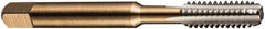 DORMER - M2.6x0.45 Metric Coarse 6H 3 Flute Bright Finish High Speed Steel Straight Flute Machine Tap - Taper, Right Hand Thread, 44.5mm OAL, 9.5mm Thread Length, Oversize - Exact Industrial Supply