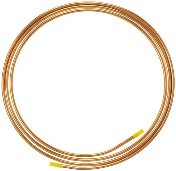 Mueller Industries - 10' Long, 3/8" OD, Grade Alloy 122 Copper Seamless Tube - 0.032" Wall Thickness, 6.7 Lb per Coil - Industrial Tool & Supply
