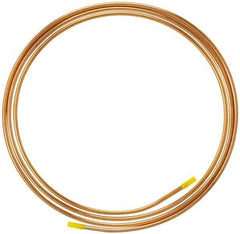 Mueller Industries - 20' Long, 1/4" OD, Grade Alloy 122 Copper Seamless Tube - 0.03" Wall Thickness - Industrial Tool & Supply