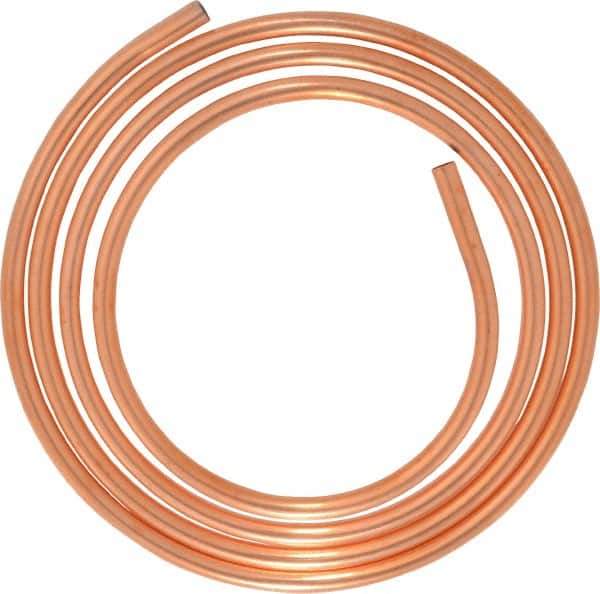 Mueller Industries - 1/2 Inch Outside Diameter x 10 Ft. Long, Copper Round Tube - 0.43 Inch Inside Diameter, 0.035 Inch Wall Thickness, Alloy 122 - Industrial Tool & Supply