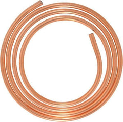 Mueller Industries - 1/2 Inch Outside Diameter x 10 Ft. Long, Copper Round Tube - 0.43 Inch Inside Diameter, 0.035 Inch Wall Thickness, Alloy 122 - Industrial Tool & Supply