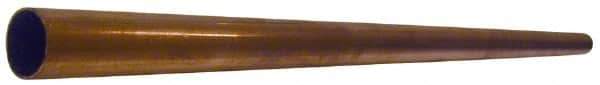 Mueller Industries - 5/8 Inch Outside Diameter x 2 Ft. Long, Copper Round Tube - 0.569 Inch Inside Diameter, 0.028 Inch Wall Thickness, Alloy 122 - Industrial Tool & Supply