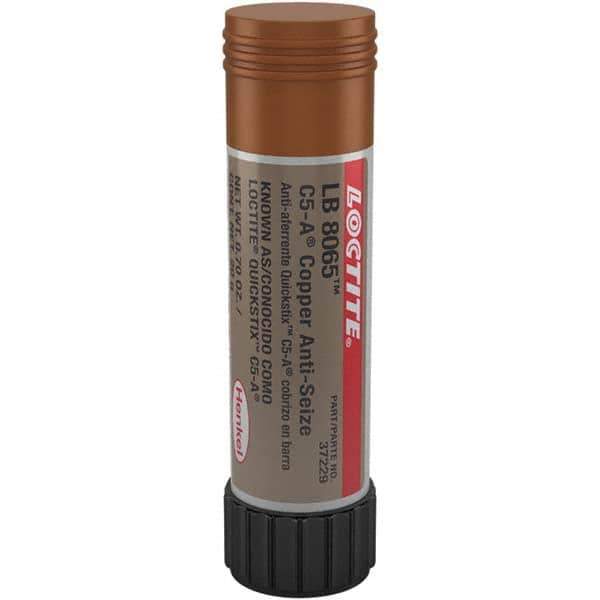 Loctite - 20 Gram Stick High Temperature Anti-Seize Lubricant - Copper, -20 to 1,800°F, Copper Colored, Water Resistant - Industrial Tool & Supply