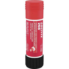 Loctite - 19 g Stick, Red, High Strength Semisolid Threadlocker - Series 268, 72 hr Full Cure Time, Hand Tool, Heat Removal - Industrial Tool & Supply