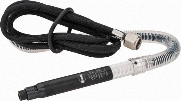 Sioux Tools - 1/8" Collet, Straight Handle, Straight Air Die Grinder - 70,000 RPM, Remote Exhaust, 21.2 CFM, 0.1 hp, 6.21 bar - Industrial Tool & Supply