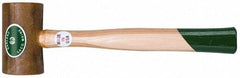 Garland - 1/2 Lb Head Weighted Rawhide Hammer - 9" Long Wood Handle - Industrial Tool & Supply