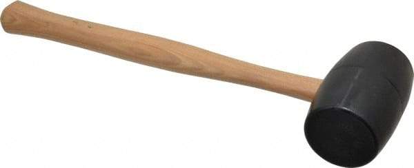 Garland - 1-3/16 Lb Head Rubber Mallet - 15-3/4" OAL, 13-1/2" Long Wood Handle - Industrial Tool & Supply
