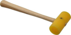Garland - 1/4 Lb Head Plastic Mallet - 9" OAL, 9-1/4" Long Wood Handle - Industrial Tool & Supply