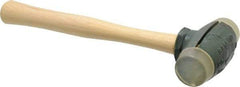 Garland - 2 Lb Head 1-1/2" Face Urethane Split Head Hammer - Wood Handle - Industrial Tool & Supply