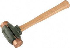 Garland - 3-1/2 Lb Head 1-1/2" Face Copper Split Head Hammer - Wood Handle - Industrial Tool & Supply