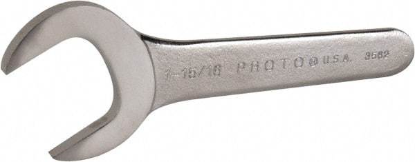 Proto - 1-15/16" Standard Service Open End Wrench - 8-1/2" OAL, Single End, Satin Finish, 30° Head Angle - Industrial Tool & Supply