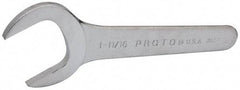 Proto - 1-11/16" Standard Service Open End Wrench - 7-5/8" OAL, Single End, Satin Finish, 30° Head Angle - Industrial Tool & Supply