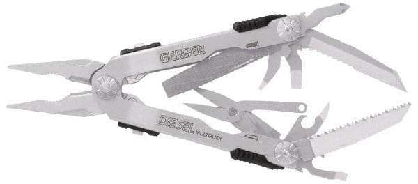 Gerber - 14 Piece, Multi-Tool Set - 6-3/8" OAL, 5" Closed Length - Industrial Tool & Supply