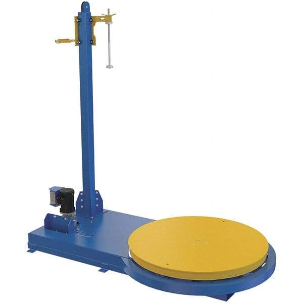 Vestil - 54 Inch Diameter, 8 to 12 Pallets per Hour, Semi Automatic, Medium Duty Stretch and Pallet Wrap Machine - 5,000 Lbs. Capacity, 3 to 12 RPM, 11 Inch High, 10 and 20 Inch Film Height - Industrial Tool & Supply