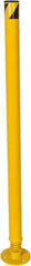 Vestil - 2-1/2" Diam x 42" High, Yellow Steel Spring Bollard - 6" Wide x 6" Long Mounting Plate, 19 Lb - Industrial Tool & Supply