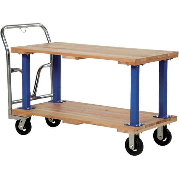 Vestil - 1,600 Lb Capacity Hardwood Platform Truck - Hardwood Deck, 24" OAW - Industrial Tool & Supply