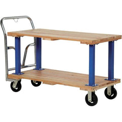 Vestil - 1,600 Lb Capacity Hardwood Platform Truck - Hardwood Deck, 24" OAW - Industrial Tool & Supply