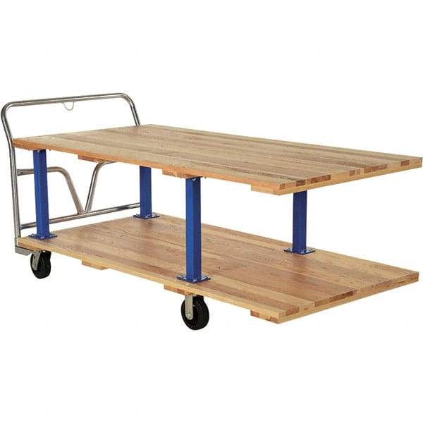 Vestil - 1,600 Lb Capacity Hardwood Platform Truck - Hardwood Deck, 36" OAW - Industrial Tool & Supply