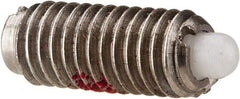Gibraltar - 10-32, 0.468" Thread Length, 0.065" Plunger Projection, Stainless Steel Threaded Spring Plunger - 0.093" Max Plunger Diam, 0.468" Plunger Length, 0.75 Lb Init End Force, 2.5 Lb Final End Force - Industrial Tool & Supply