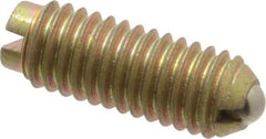 Gibraltar - 10-32, 0.093" Ball Diam, 33/64" Body Length, 0.025" Max Ball Reach, Threaded Ball Plunger - Steel Body, Steel Ball, 2 Lb Initial End Force, 5 Lb Final End Force - Industrial Tool & Supply