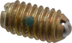 Gibraltar - 5/16-18, 0.156" Ball Diam, 37/64" Body Length, 0.04" Max Ball Reach, Threaded Ball Plunger - Steel Body, Steel Ball, 6 Lb Initial End Force, 17 Lb Final End Force, Locking Element - Industrial Tool & Supply