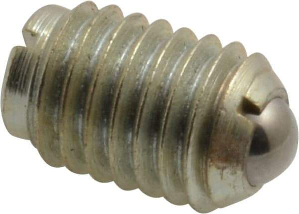 Gibraltar - 1/2-13, 0.281" Ball Diam, 3/4" Body Length, 0.072" Max Ball Reach, Threaded Ball Plunger - Steel Body, Steel Ball, 6 Lb Initial End Force, 30 Lb Final End Force - Industrial Tool & Supply