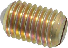 Gibraltar - 5/8-11, 0.375" Ball Diam, 63/64" Body Length, 0.096" Max Ball Reach, Threaded Ball Plunger - Steel Body, Steel Ball, 7 Lb Initial End Force, 50 Lb Final End Force, Locking Element - Industrial Tool & Supply