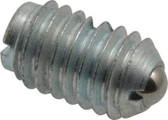 Gibraltar - 3/8-16, 0.187" Ball Diam, 5/8" Body Length, 0.048" Max Ball Reach, Threaded Ball Plunger - Steel Body, Steel Ball, 2.5 Lb Initial End Force, 5 Lb Final End Force, Locking Element - Industrial Tool & Supply