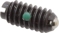 Gibraltar - 1/4-20, 0.125" Ball Diam, 17/32" Body Length, 0.035" Max Ball Reach, Threaded Ball Plunger - Steel Body, Steel Ball, 3 Lb Initial End Force, 7 Lb Final End Force, Locking Element - Industrial Tool & Supply